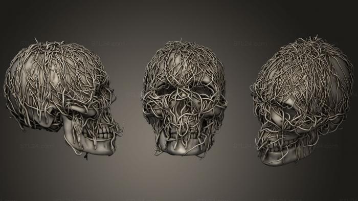 Miscellaneous figurines and statues (Skull and ivy free, STKR_1072) 3D models for cnc